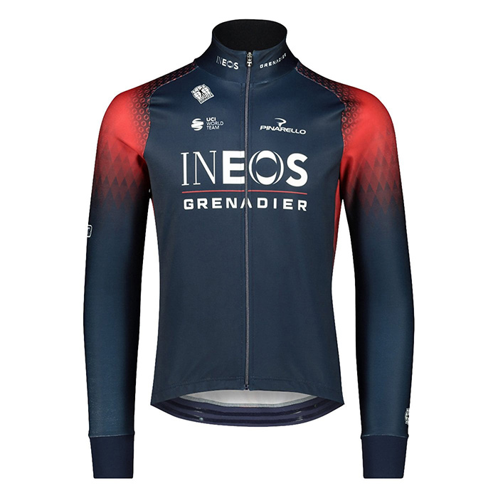 2022 Cycling Jersey Ineos Grenadiers Dark Blue Long Sleeve And Bib Tight